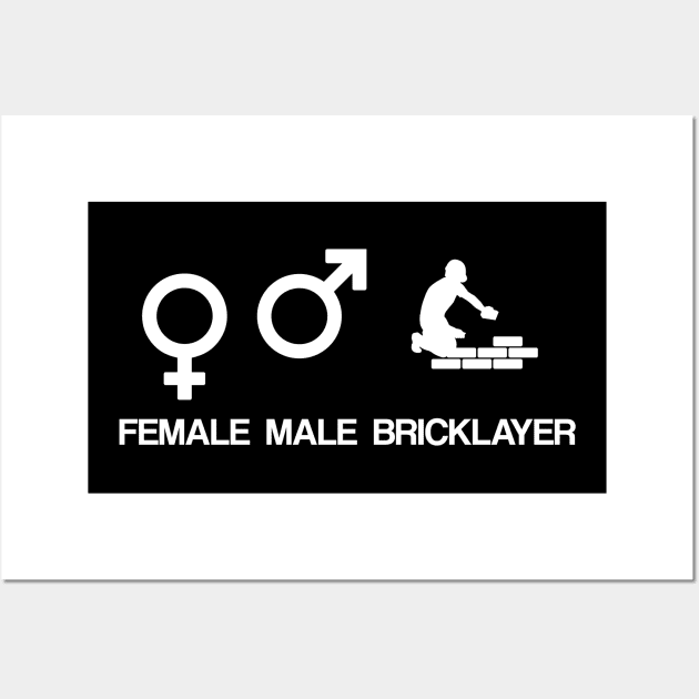 Women Men Bricklayer funny gift Wall Art by POS